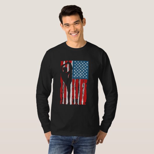 Gymnastiek Usa vlag Gymnast mam Pap Parent Us Gymn T-shirt (Voorkant volledig)