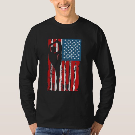 Gymnastiek Usa vlag Gymnast mam Pap Parent Us Gymn T-shirt (Voorkant)