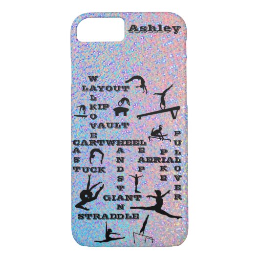 Gymnastiek Vaardigheden Kruiswoordhologram Case-Mate iPhone Case (Achterkant)