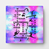 Gymnastiek Vaardigheden tablet Plaque met Easel Fotoplaat (Voorkant)