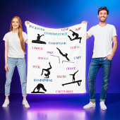 Gymnastiek vaardigheden Typografie Fleece Deken