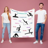 Gymnastiek vaardigheden Typografie Fleece Deken