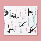 Gymnastiek vaardigheden Typografie Fleece Deken