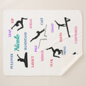 Gymnastiek vaardigheden Typografie Sherpa Deken (Voorkant (horizontaal))