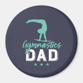 Gymnastiek vader vader met Gymnast Girl Daughter Magneet (Voorkant)