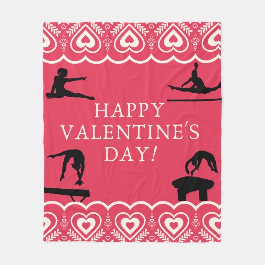 Gymnastiek Valentijns Fleece Deken (Voorkant)