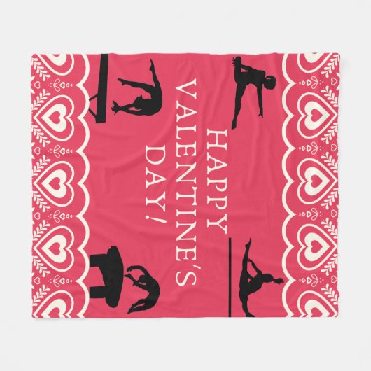 Gymnastiek Valentijns Fleece Deken (Voorkant (Horizontaal))