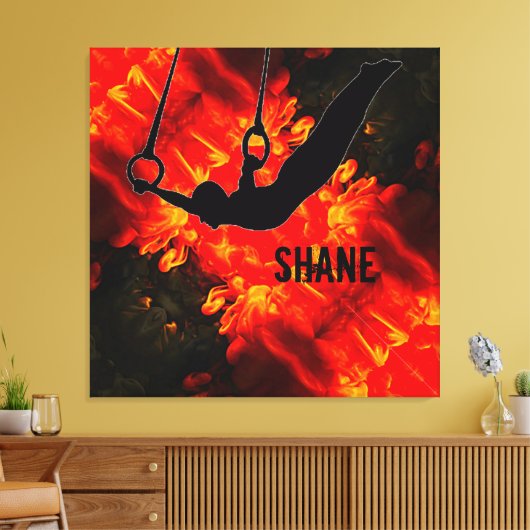 Gymnastiek van mannen - Aangepaste lave-destructie Canvas Afdruk (Insitu (Woonkamer))