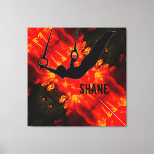 Gymnastiek van mannen - Aangepaste lave-destructie Canvas Afdruk