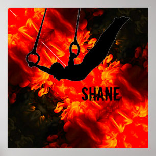 Gymnastiek van mannen - Aangepaste lave-destructie Poster