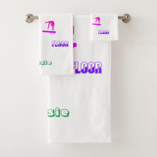 Gymnastiek vault, bars, beam, floor 3 stuk bad handdoek (Insitu)