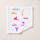 Gymnastiek vault, bars, beam, floor 3 stuk bad handdoek (Wasdoekje)