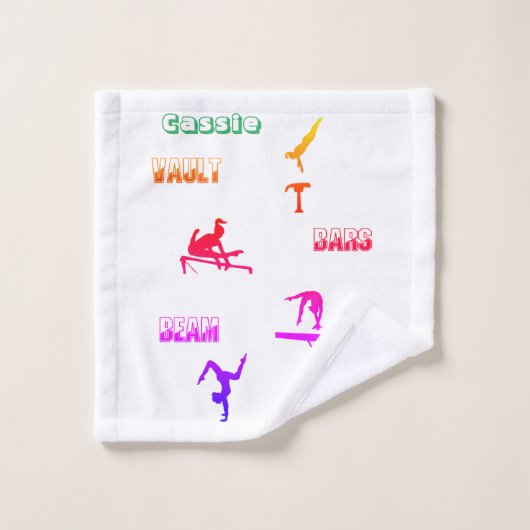 Gymnastiek vault, bars, beam, floor 3 stuk bad handdoek (Wasdoekje)