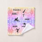 Gymnastiek vault, bars, beam, floor 3 stuk bad handdoek (Wasdoekje)