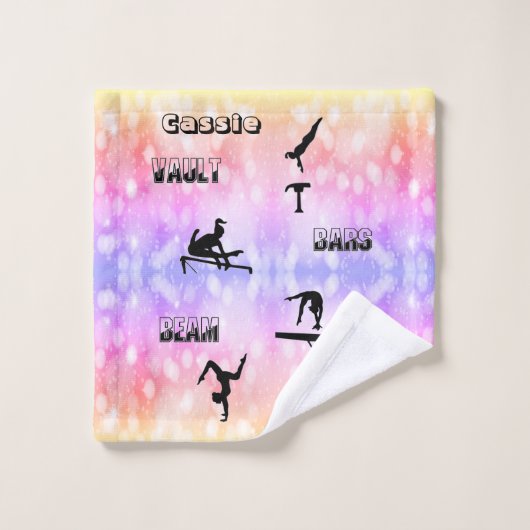 Gymnastiek vault, bars, beam, floor 3 stuk bad handdoek (Wasdoekje)