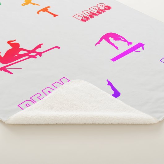 Gymnastiek Vault, Bars, Beam, Floor Sherpa Blanket Deken (3/4)