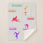 Gymnastiek Vault, Bars, Beam, Floor Sherpa Blanket Deken (Voorkant)