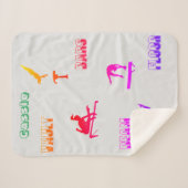 Gymnastiek Vault, Bars, Beam, Floor Sherpa Blanket Deken (Voorkant (horizontaal))