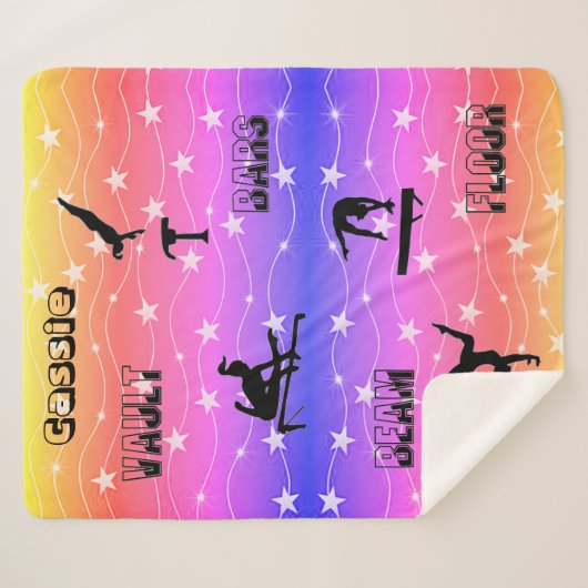 Gymnastiek Vault, Bars, Beam, Floor Sherpa Blanket Sherpa Deken (Voorkant (horizontaal))