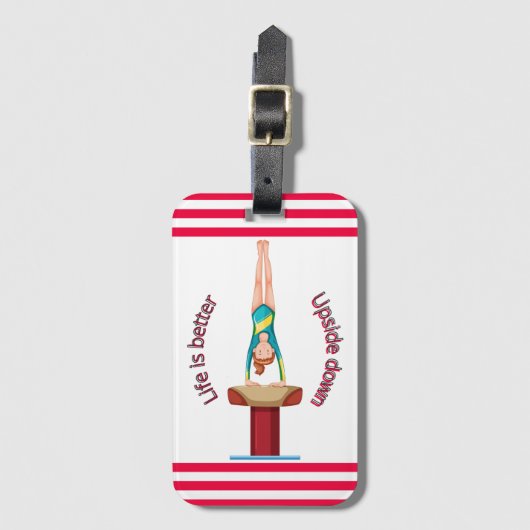 Gymnastiek Vault-leven is beter onderaan Bagagelabel (Voorkant (verticaal))