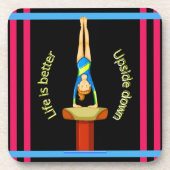 Gymnastiek Vault-leven is beter onderaan Bier Onderzetter (Voorkant)