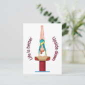 Gymnastiek Vault-leven is beter onderaan Briefkaart (Staand voorkant)