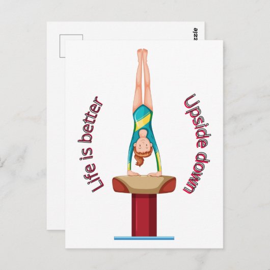 Gymnastiek Vault-leven is beter onderaan Briefkaart (Voorkant / Achterkant)