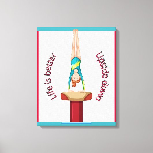 Gymnastiek Vault-leven is beter onderaan Canvas Afdruk (Voorkant)