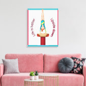 Gymnastiek Vault-leven is beter onderaan Canvas Afdruk (Insitu (Woonkamer))