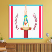 Gymnastiek Vault-leven is beter onderaan Canvas Afdruk (Insitu (Woonkamer))