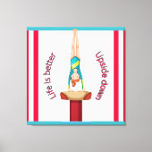 Gymnastiek Vault-leven is beter onderaan Canvas Afdruk (Voorkant)