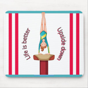 Gymnastiek Vault-leven is beter onderaan Muismat