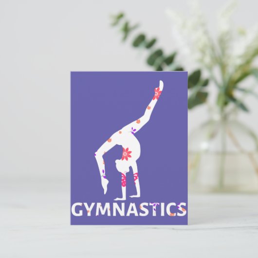 Gymnastiek ventilatorenergiehandgreep briefkaart (Staand voorkant)