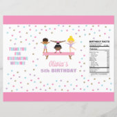 Gymnastiek verjaardag chip tas wrapper (Voorkant)