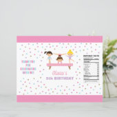 Gymnastiek verjaardag chip tas wrapper (Staand voorkant)