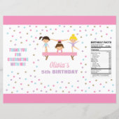 Gymnastiek verjaardag chip tas wrapper (Voorkant)