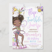 Gymnastiek Verjaardag Uitnodiging Feest Gymnastiek (Voorkant)