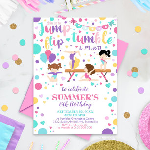 Gymnastiek Verjaardag Uitnodiging Gymnastiek Party