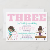 Gymnastiek Verjaardag Uitnodiging met Enveloppen (Voorkant)