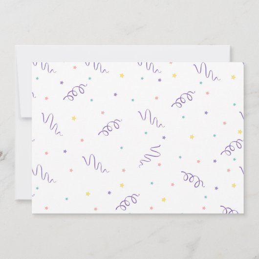 Gymnastiek Verjaardag Uitnodiging met Pinwheels (Achterkant)