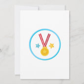 Gymnastiek Verjaardag Uitnodiging voor jongens (Achterkant)