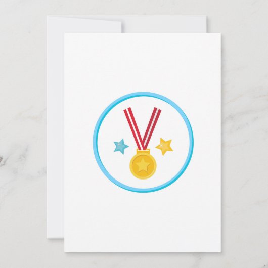 Gymnastiek Verjaardag Uitnodiging voor jongens (Achterkant)