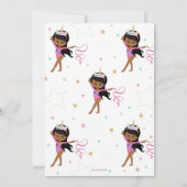 Gymnastiek Verjaardagsfeest Bruine huid Afrikaans Kaart (Achterkant)