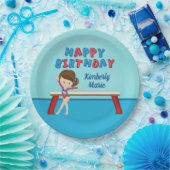 Gymnastiek Verjaardagsfeest Schattigee Custom Kind Papieren Bordje (Feest)