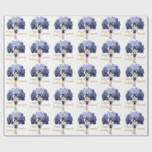 Gymnastiek Verjaardagsfeestje met Blauwe Ballonboo Cadeaupapier (Vlak)