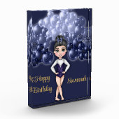 Gymnastiek Verjaardagsfeestje met Blauwe Ballonboo Fotoblokken (Links)