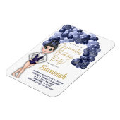 Gymnastiek Verjaardagsfeestje met Blauwe Ballonboo Magneet (Linkerzijde)