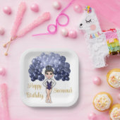 Gymnastiek Verjaardagsfeestje met Blauwe Ballonboo Papieren Bordje (Feest)