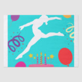 Gymnastiek Verjaardagsfeestje Wrapping Paper Tissuepapier (Voorkant)