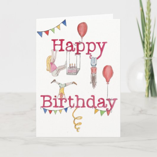 Gymnastiek Verjaardagskaart Kaart (Voorkant)